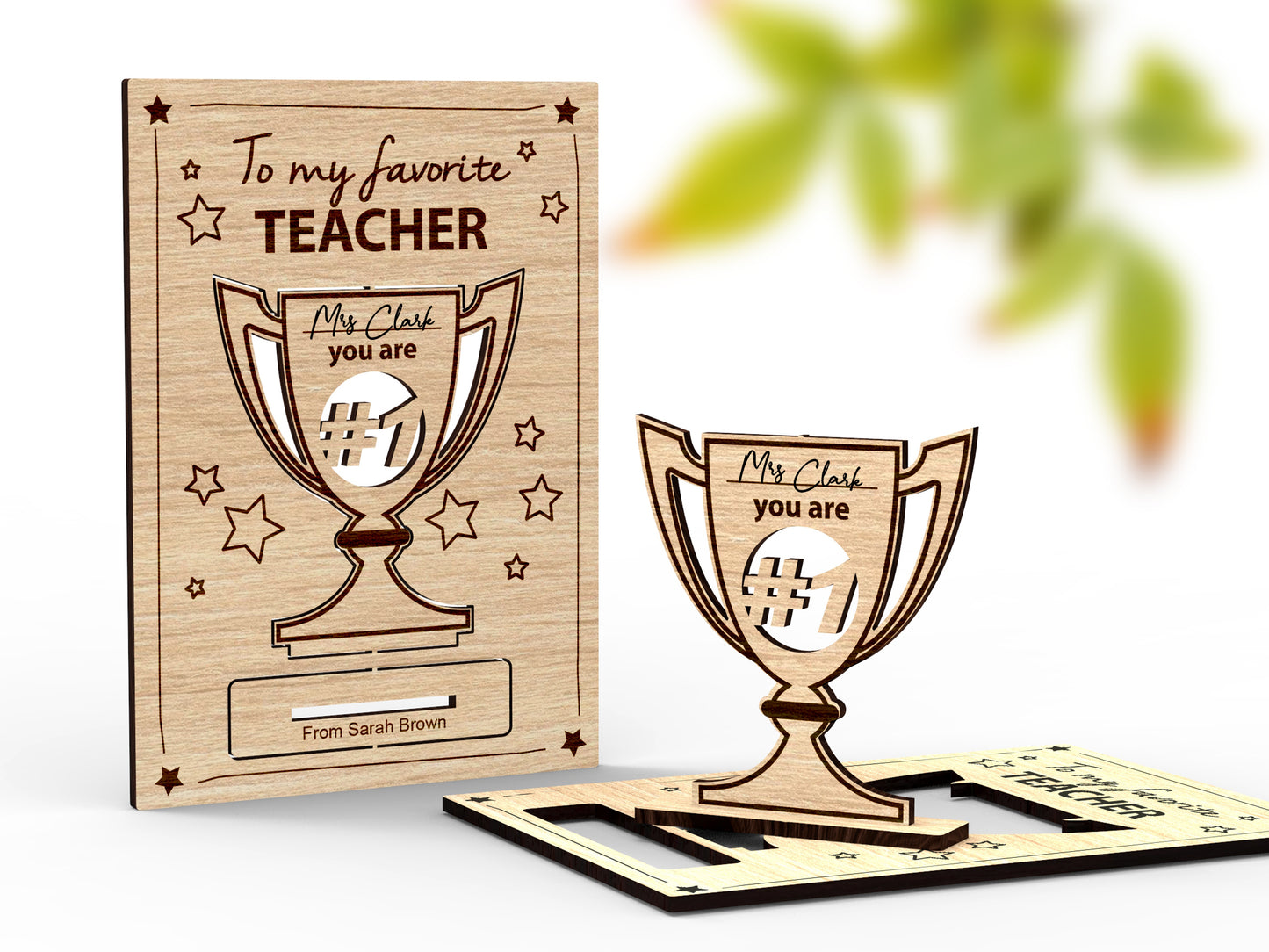 To my Favourite Teacher - Wooden Card